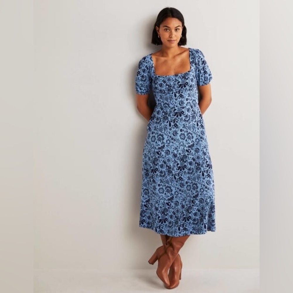 Boden Short Sleeve Jersey Midi Dress Size 16